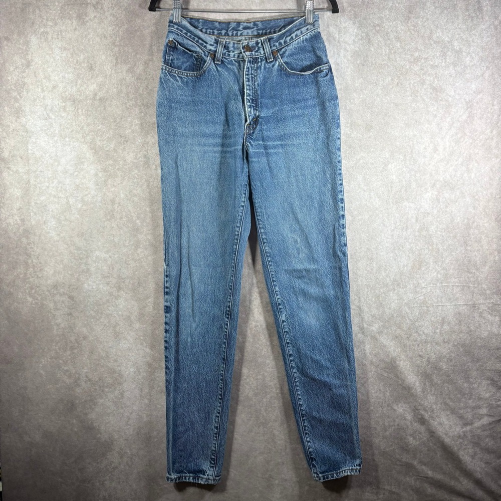 VTG Levi's Jeans Womens 24x31 High Waisted White Horse Tag Tapered Stonewash 90s
